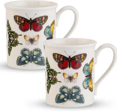 Portmeirion Botanic Garden Harmony Accents Fine Earthenware Mug Floral Butterfly Microwave Dishwasher Safe