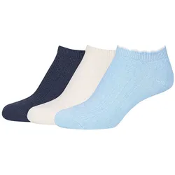 3er Pack camano Comfort Structured Baumwoll Sneakersocken Damen 5081 - angel falls 39-42