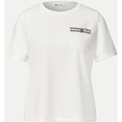T-Shirt mit Brusttasche Weiß 36