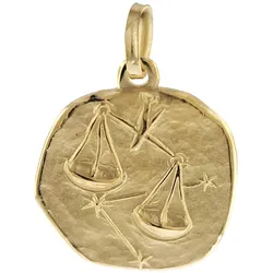 trendor 08725-10 Sternzeichen-Anhänger Waage 333 Gold 16 mm