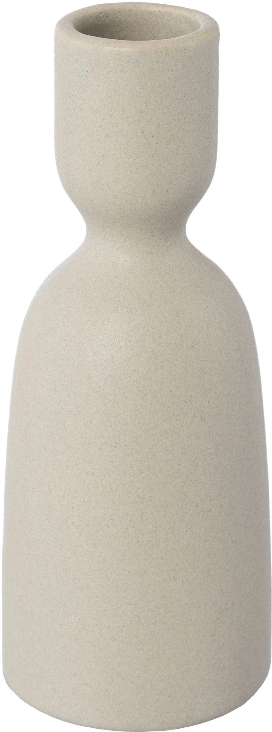 Kerzenhalter GOODPRODUCT "Stabkerzenhalter Adalena", grün (hellgrün), H:18cm Ø:6cm, Porzellan, Kerzenhalter, Kerzenhalter, aus Porzellan, im nordischen Design hellgrün B/H/T: 18cm