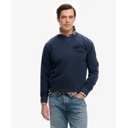 Superdry für Herren. M2014483A Vintage Athletic Tonal Crew Sweatshirt mit Rundhalsausschnitt in Marineblau (L), Lässig, Baumwolle