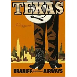 POSTER Amerika Texas Cowboy A3 Rahmenlos