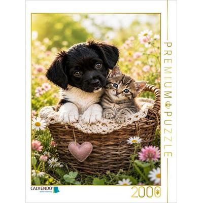 CALVENDO Puzzle Geborgen zusammen | 2000 Teile Lege-Größe 90x67cm Foto-Puzzle für glückliche Stunden