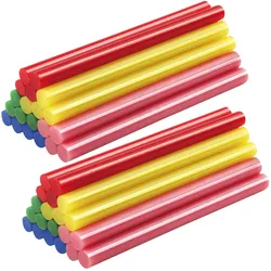 40 Bunte Niedrigtemperatur-Klebesticks, für Heissklebepistolen, vielseitige Klebestifte, ideal für kreative Bastelprojekte und sicheres Kleben