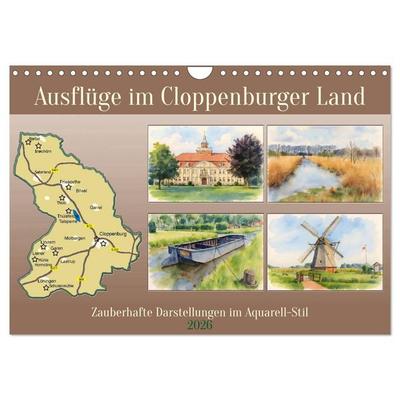 Ausflüge im Cloppenburger Land (Wandkalender 2026 DIN A4 quer), CALVENDO Monatskalender