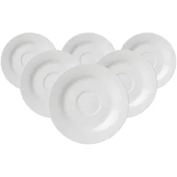 Ritzenhoff & Breker Bianco Rondo Kaffeeuntertassen, Untertasse, Weiss