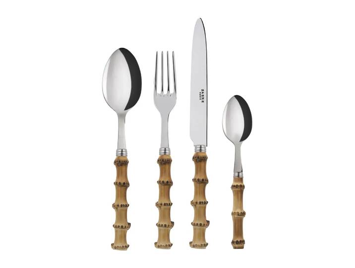 SABRE Paris Panda Besteckset 24 Teile Edelstahl-Bambus