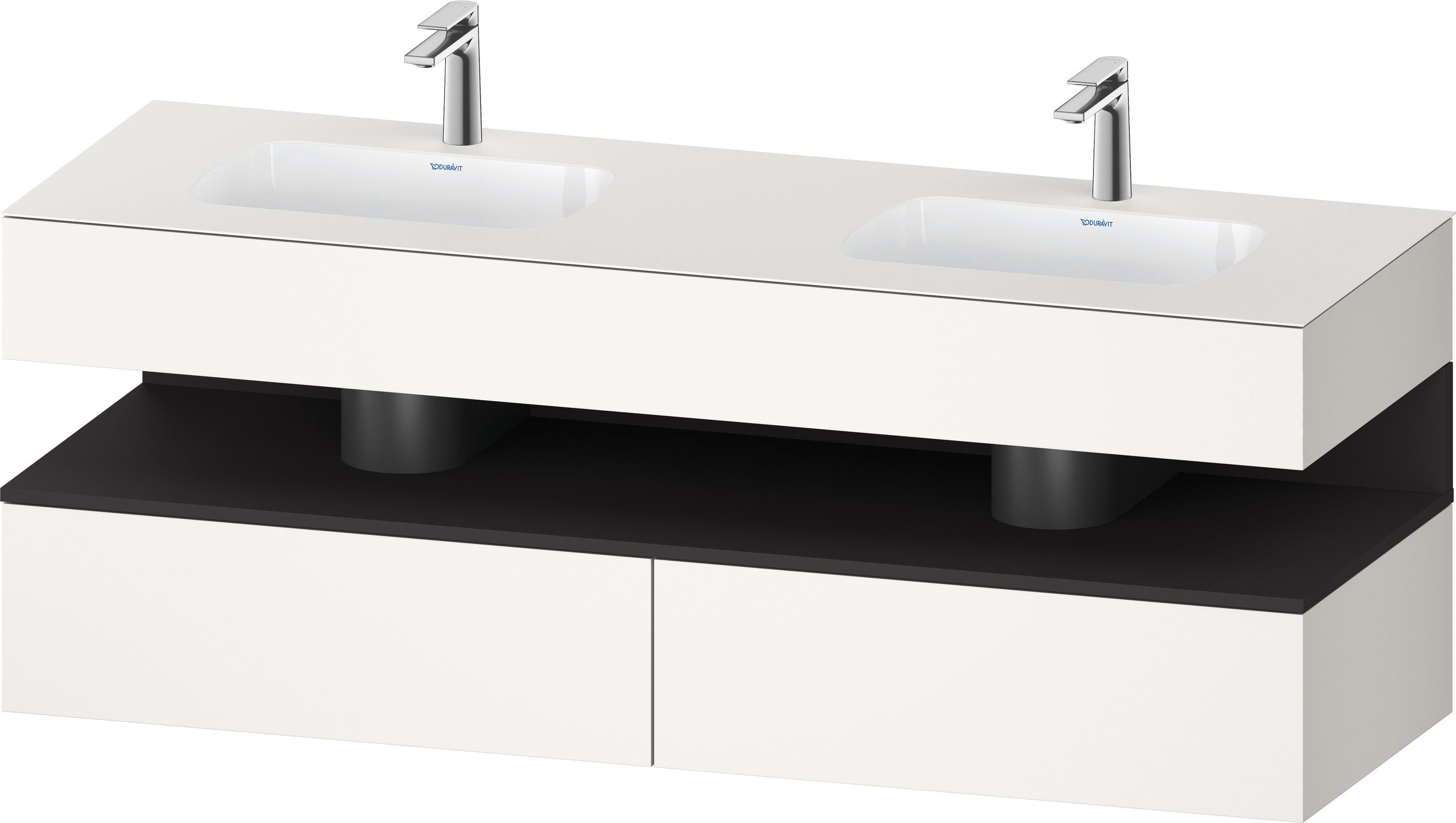 Duravit Einbauwaschtisch-Möbel-Set Qatego 160x55x60cm, Kon-WTU, B, gra m/we matt