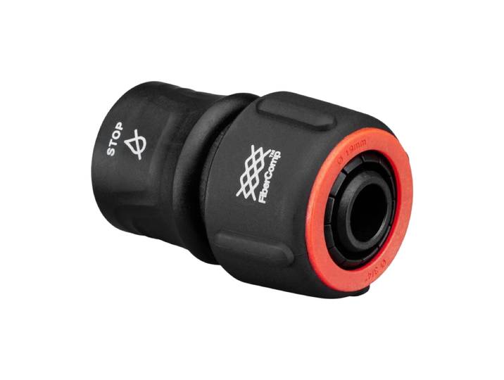 Fiskars slangklem, universele maat, Ø 19 mm (3/4 ), FiberComp, 40 g, zwart/rood, stop, 1054790