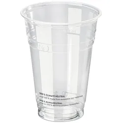 VEPATIM 50x BIO Trinkbecher 400 ml Eichstrich O 96 mm Bio-Kunststoff (PLA)