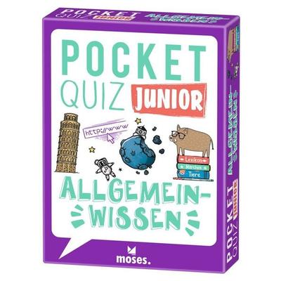 Pocket Quiz junior Allgemeinwissen, Game von Nicola Berger, Moses verlag, 978-3-96455-149-8