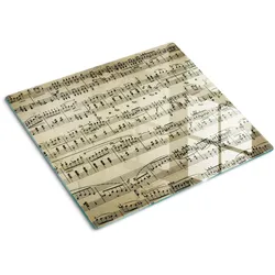 GLASPLATTE 60x52 cm Noten
