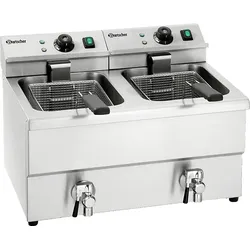 BARTSCHER A150407 IMBISS II Doppel-Fritteuse 3250 Watt Silbergrau