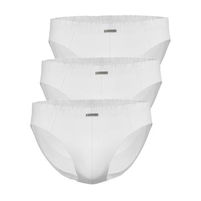 Slip AMMANN "3er Pack Slip Day Modern / Close to you", Herren, Gr. 8, weiß, Obermaterial: 93% Baumwolle CO. 7% Elasthan EL., Unterhosen Slip