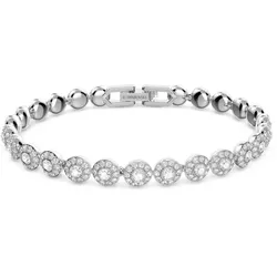 Swarovski Una Angelic Armband Rundschliff, Klein, Weiß, Rhodiniert