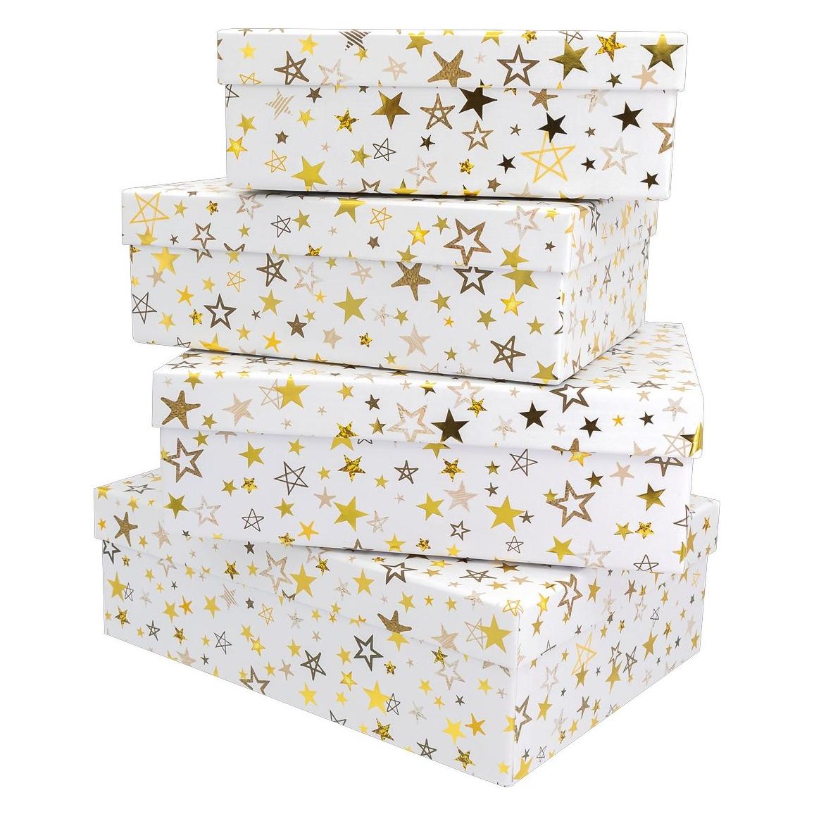 Idena Geschenkboxen WH Sterne 4er FSC-Mix (4x) (38686731)