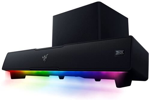 Razer Soundbar com Subwoofer  Leviathan V2 RGB 65W RMS - Preta