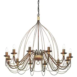Ideal Lux Kronleuchter CORTE SP12, 12-flammig, E14, Rost IDEA-097671