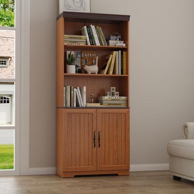 Kodotan sofa "70.86""(180cm) Tall Storage Cabinet,5 Tier Cube Display Cabinet with Adjustable Shelves and Barn Doors,Freestanding Bookshelves"