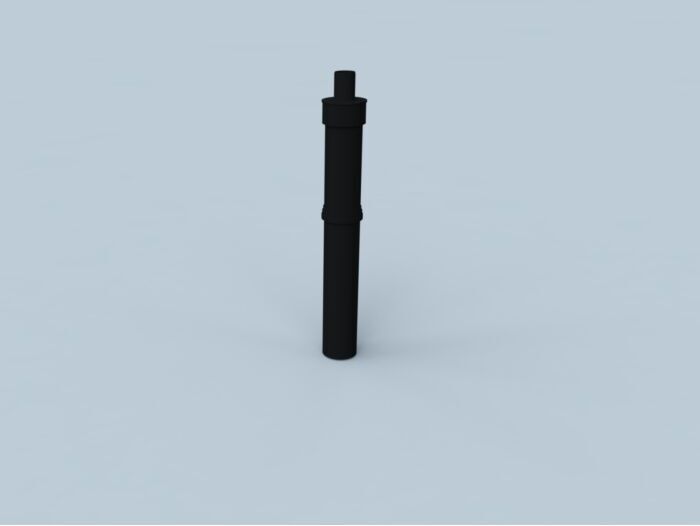Bertrams Polyline LAS Dachaufsatz 41DAK1000-80S DN 80/125, schwarz, 1000 mm über Dach