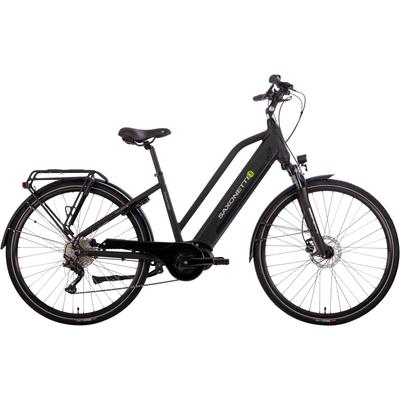 E-Bike SAXONETTE "Premium Sport (Trapez)" Gr. 50, schwarz (schwarz, schwarz), Elektrofahrräder, Damen, 50cm, 28 Zoll (71,12cm), Pedelec, Elektrofahrrad für Damen