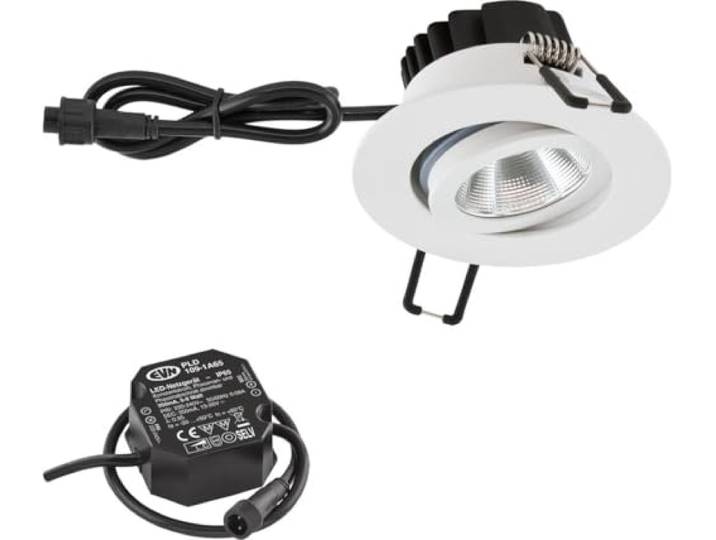 EVN PC650N60102 LED-Einbauleuchte LED LED fest eingebaut 6W Weiß