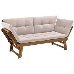 Oviala Business Relax-Gartensofa aus ungebleichtem Akazienholz