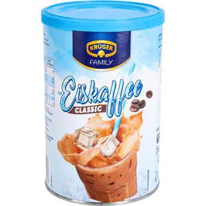 Krüger Eiskaffee Classic, Getränkepulver mit Instantkaffee, in der Dose, ergibt ca. 18 Gläser, 275 g