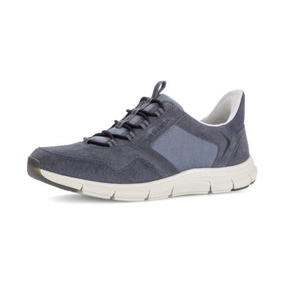 Slip-On Sneaker PIUS GABOR, Herren, Gr. 8,5, Mesh, blau (dunkelblau), Mesh, Nubukleder, Veloursleder, Schuhe, Halbschuh, Slipper mit seitlichem Logoschriftzug, G-Weite