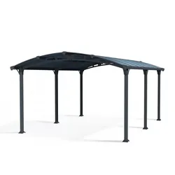 Canopia Arcadia Carport aus Aluminium 3,6 x 5 m grau