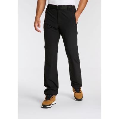 Zip-off-Hose CMP, Herren, Gr. 50, N-Gr, schwarz (nero), Obermaterial: 89% Polyester, 11% Elasthan, Hosen, mit Zip-off-Funktion, elastisches und atmungsaktives Material