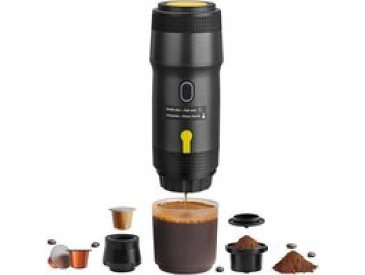 Mini Machine à Expresso Portable 25 Bars Auto-Chauffante Électrique Compacte pour Voyage Camping Bureau Maison
