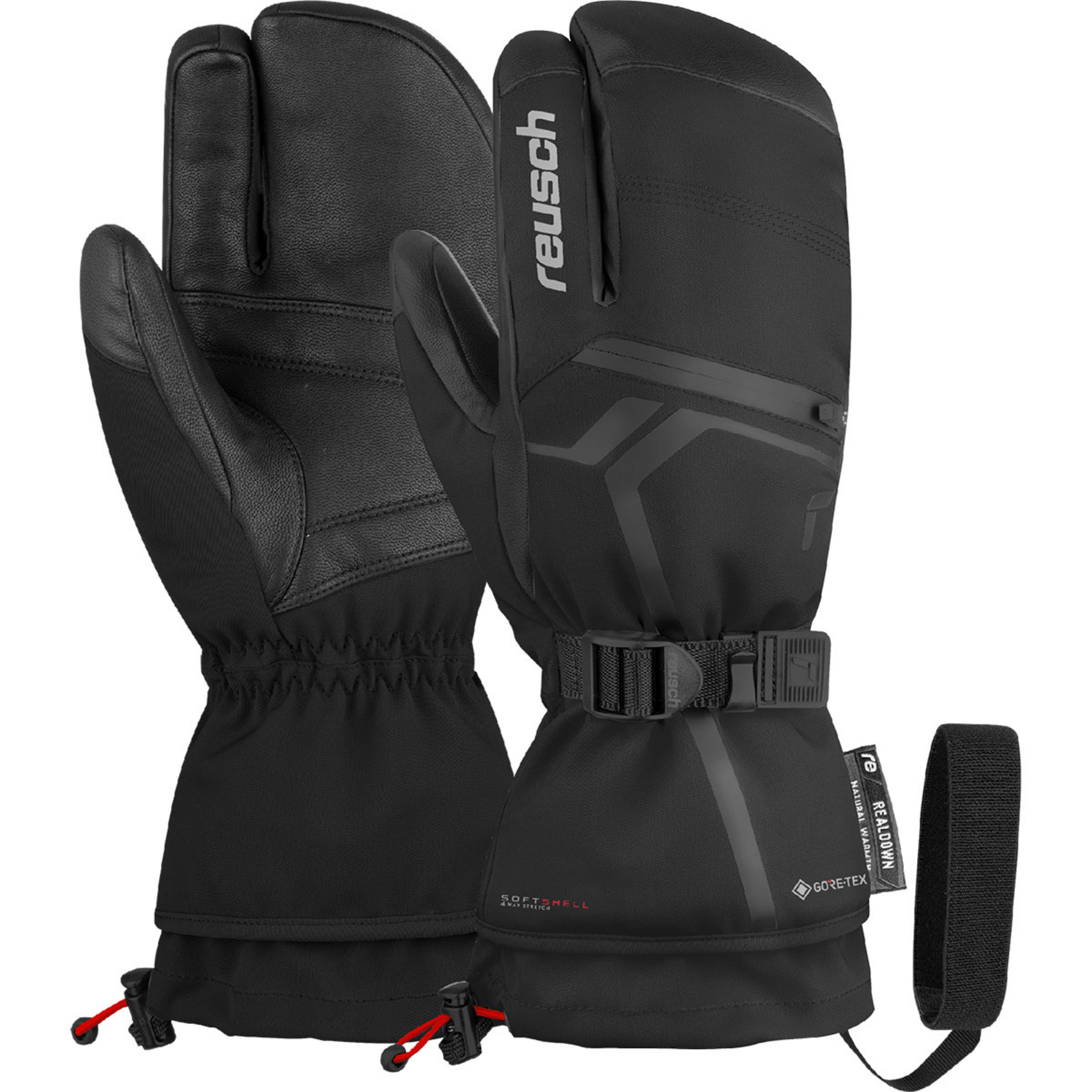 Reusch Down Spirit GTX 3-Finger-Handschuhe schwarz Größe 11 Freeride | Skifahren | Splitboard Widerstandsfähig Wasserabweisend