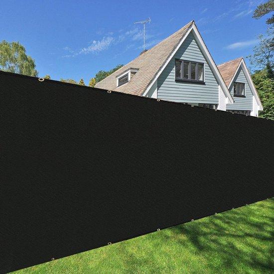 Sichtschutzschirm Schwarz 150 x 150 cm für Garten und Balkon