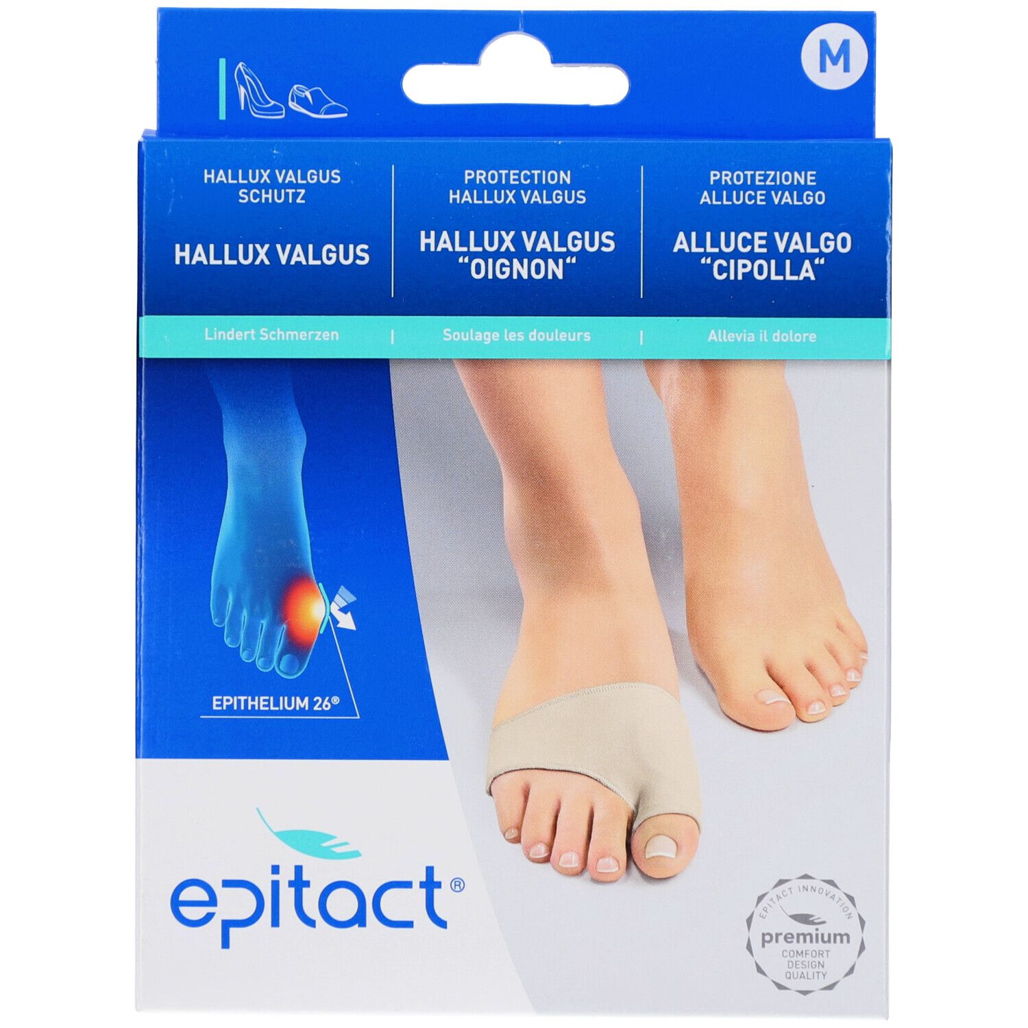 Epitact Schutz bei Hallux Valgus M 24-27cm 1 St Pflaster