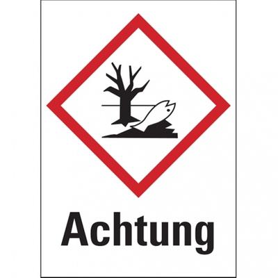 König Werbeanlagen Dreifke® Gefahrstoffetiketten - Umwelt (GHS09) Signalwort " - 37x52 mm Folie selbstklebend