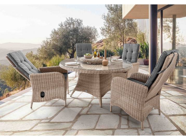 Destiny Sitzgruppe Palma Luna, (Set, 10-tlg), Aluminium, Polyrattan