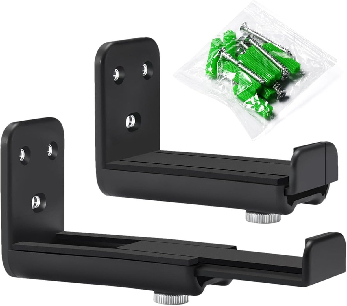 Zwarte Soundbar Wandhouder - Verstelbare Zwevende Plank voor Audioverbetering - Breedte: 9-137 cm