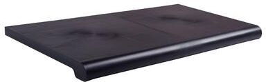 "Econoco Duron Injection-Molded Shelves, 13"" Depth x 24"" Length, Open Bottom, Black (Pack of 4)"