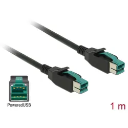 Delock PoweredUSB Kabel Stecker 12 V > PoweredUSB Stecker 12 V 1 m für POS Drucker und Terminals