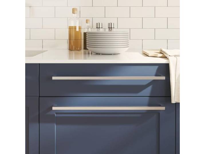 Kaelestia Möbelgriffe 20 Stk silbern Edelstahl mit 480 mm Lochabstand, Schrankgriff für Schublade, Tür, Kommode, Küche, Bad, Wohnzimmer, Büro, modernes Design, langlebig, rostbeständig