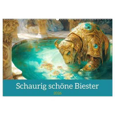 Schaurig schöne Biester (Wandkalender 2026 DIN A2 quer), CALVENDO Monatskalender