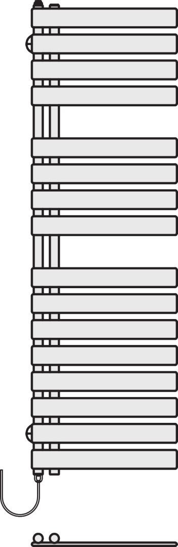 Kermi Elektro-Badheizkörper Credo Half flat-E 1039x600x37 mm, EAE1A10600154XK EAE1A10600154XK
