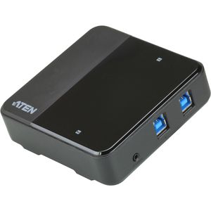Aten USB-Switch US234, mit Fernbedienung, USB 3.0, für 2 PC, 2 In 4 Out, 2 USB-A Stecker auf 4 USB-A Buchsen