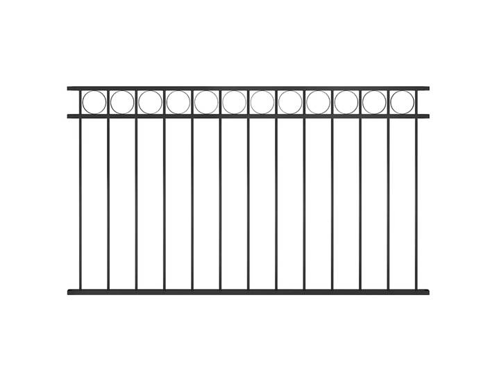 vidaXL Zaunelement ASSEN Stahl 163x80 cm Schwarz