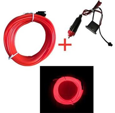 Inspired Living USB Neon LED Car Interior Light Strip Flexible Ambient Lighting cig drive 2 5m