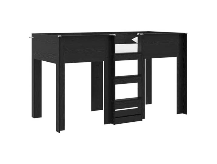 ZQQLVOO Etagenbett Schwarz Eichen-Optik 75 x 190 cm Holzwerkstoff,Standardmatratzen,geteilte ,platzsparend,stabile Konstruktion,modernes Design