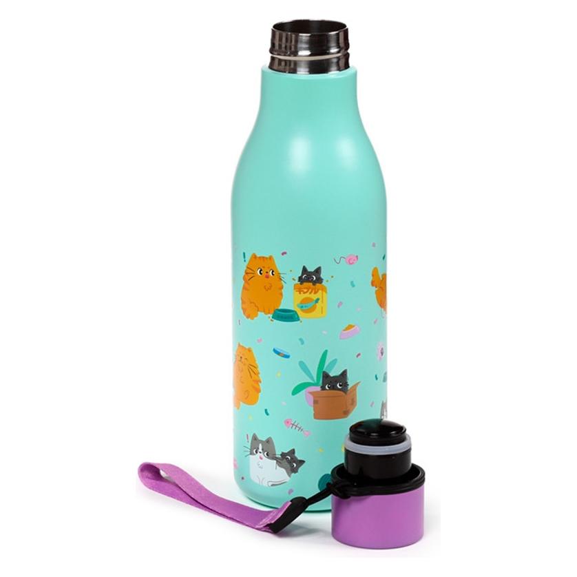 Puckator Thermoflasche mit Katzenbohnen und Edelstahl (0.50 l) (54122935)