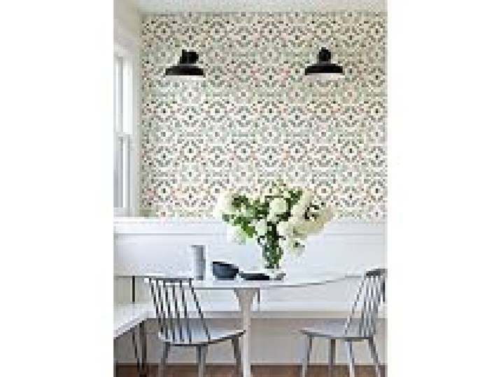 RoomMates RMK12470PLW Penny Lane Forest Cottage Bee and Butterfly Blanc cassé